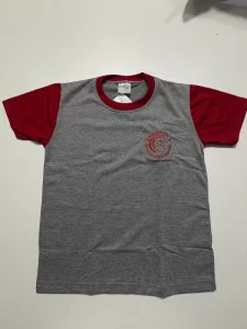 Camiseta M.C.Cinza - uniforme Educativa
