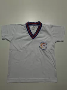Camiseta M.C.Branca - uniforme Educativa