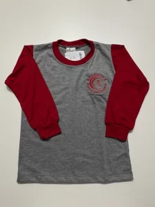 Camiseta M.L.Cinza - uniforme Educativa