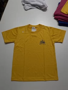 Camiseta M.C. Amarela - uniforme Projeto Parque
