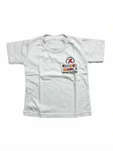 Camiseta M.Curta Branca - uniforme Kiddies World