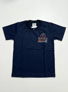 Camiseta M.Curta Azul - uniforme Kiddies World
