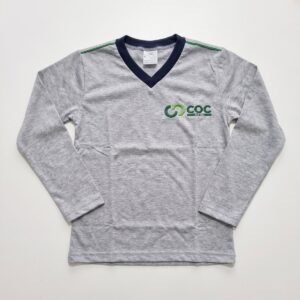 Camiseta M.L.Cinza Pv - uniforme Coc Vila Yara