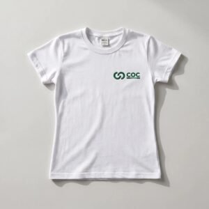 Camiseta Baby M.C.Adulto Branca - uniforme Coc Vila Yara