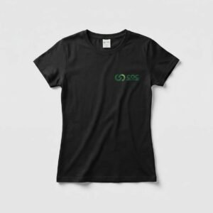 Camiseta Baby M.C.Adulto Preta - uniforme Coc Vila Yara