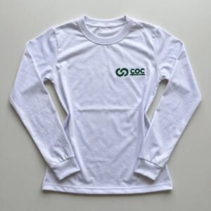 Camiseta Baby M.L.Adulto Branca - uniforme Coc Vila Yara