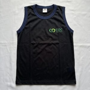 Regata Machao Preta Pv - uniforme Coc Vila Yara