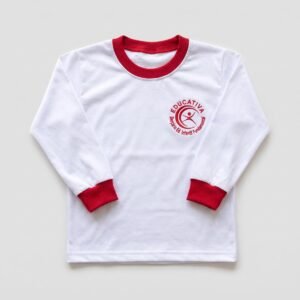 Camiseta M.L.Branca - uniforme Educativa
