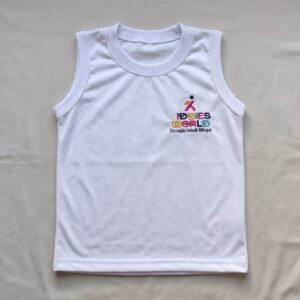Regata Machao Branca - uniforme Kiddies World