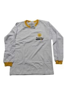 Camiseta M.L.Branca - uniforme Pequenos Girassóis