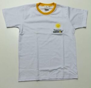 Camiseta M.C.Branca - uniforme Pequenos Girassóis