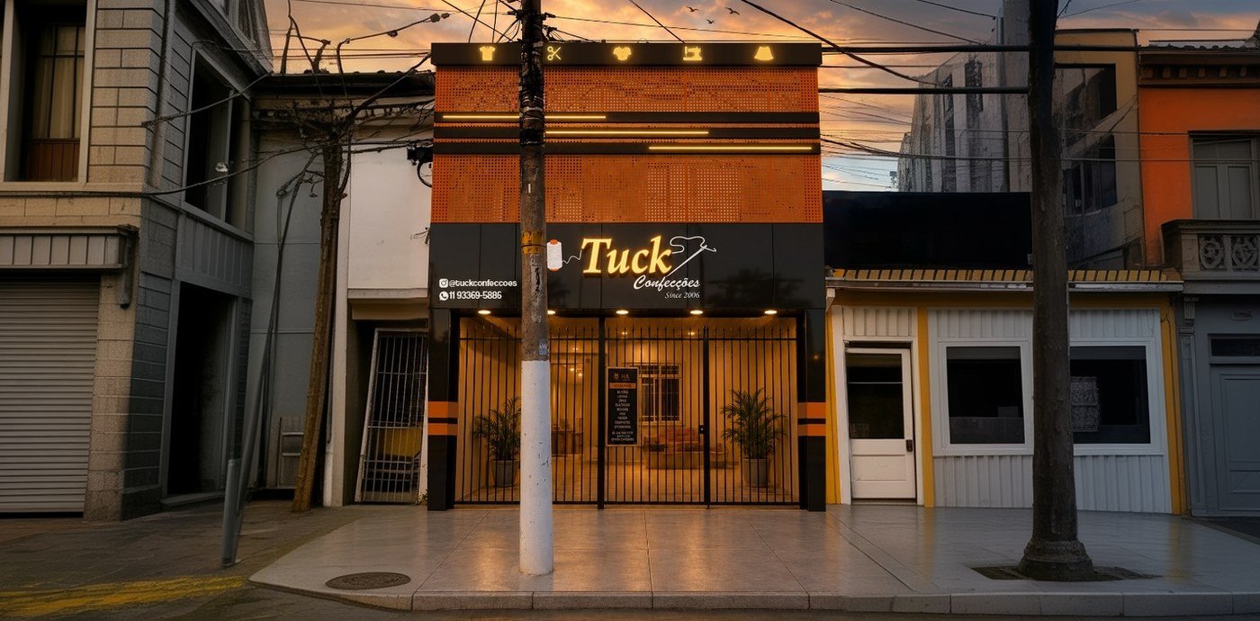 Fachada da loja Tuck Confecções em Osasco